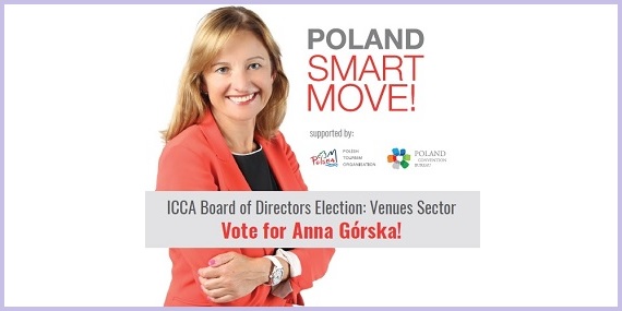 Image of Anna Górska with the slogan "Vote for Anna Górska"