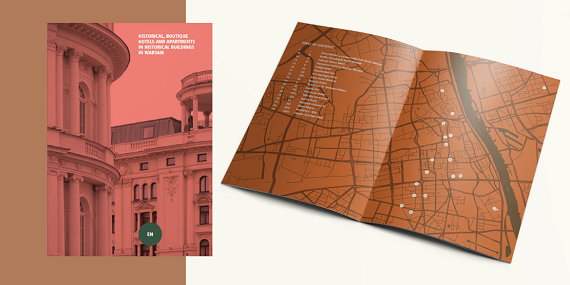 Historic, boutique hotels and apartments in historic buildings -  booklet published by the Warsaw Tourist Organization 