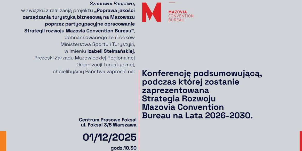 Strategia rozwoju Mazovia Convention Bureau na lata 2026–2030