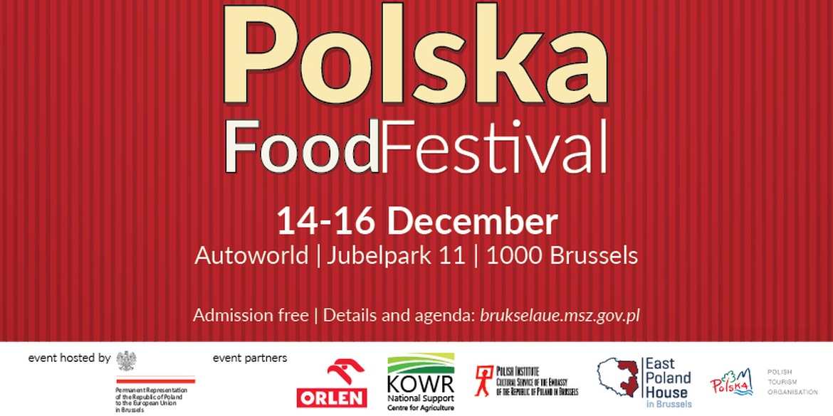 Plakat Polska Food Festival w Brukseli.