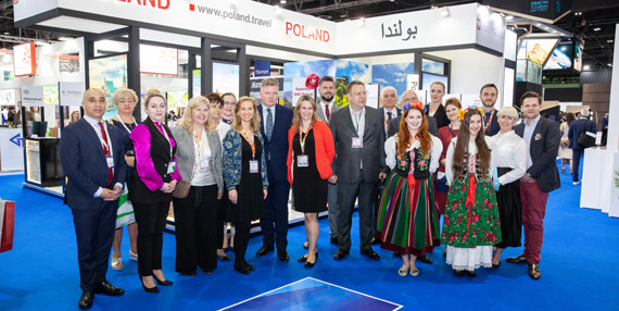 Polish national stand at ATM in Dubai 