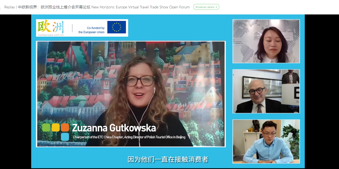Zuzanna Gutkowska during The Europe Virtual Travel Trade Show