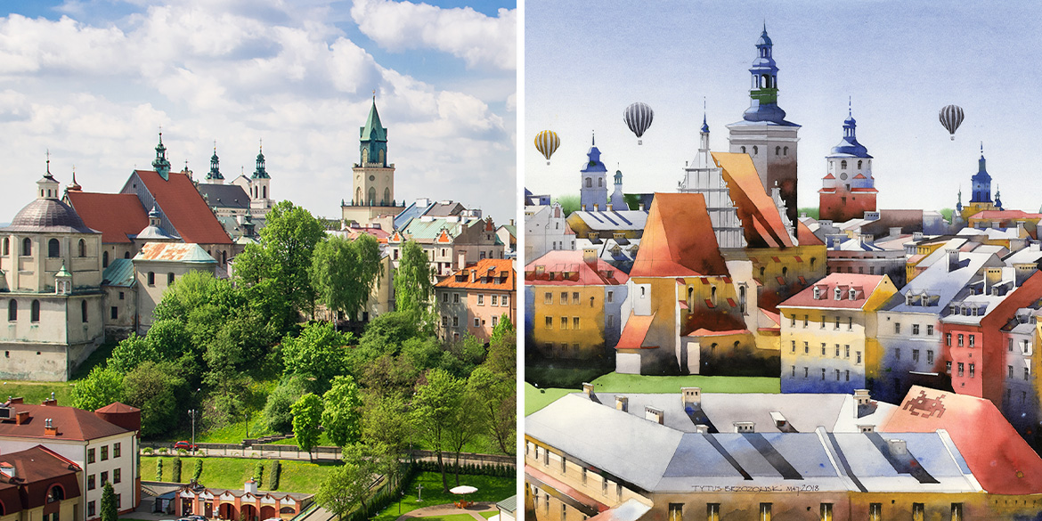 Lublin through the lens of the camera and watercolors by Tytus Brzozowski