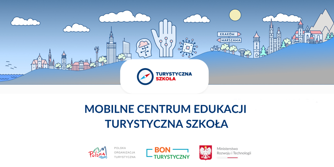 Baner projektu Turystyczna Szkoła - Mobilne Centrum Edukacji
