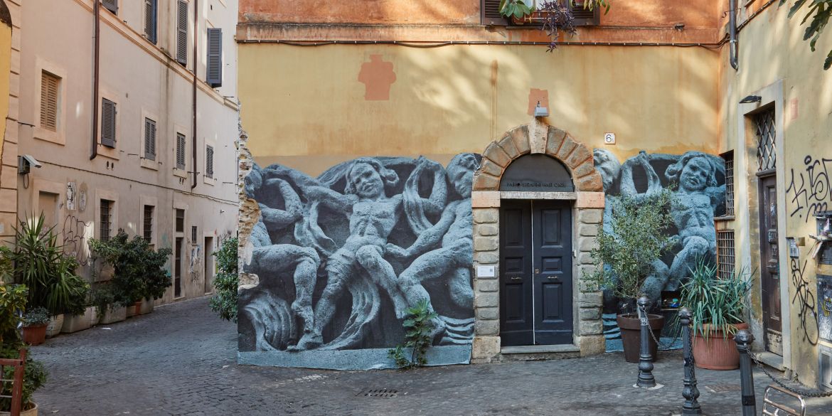Installation in the district of Trastevere
