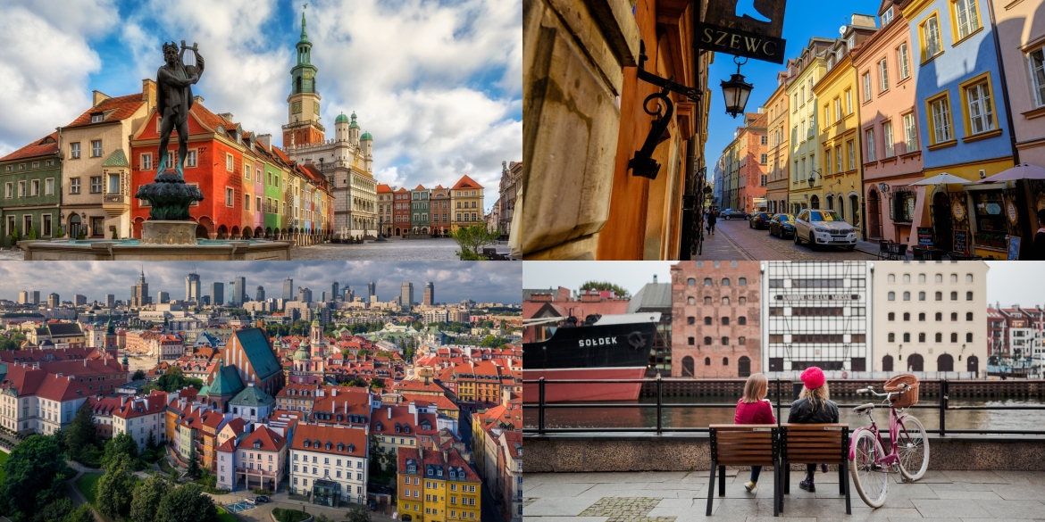 Photographs of Poznań, Warsaw and Gdańsk