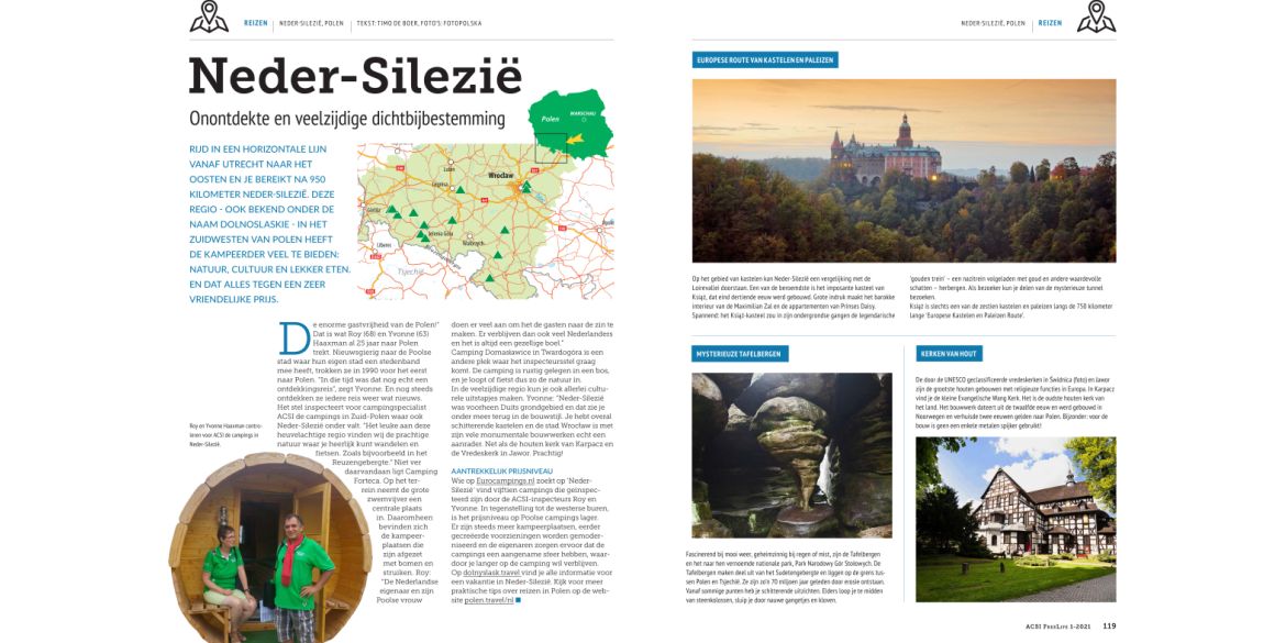 Przykładowa publikacja z kampanii promującej kempingi
