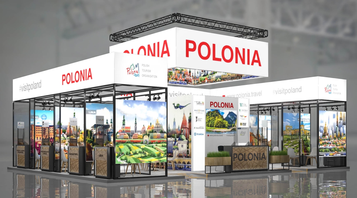 Wizualizacja polskiego stoiska na targi FITUR