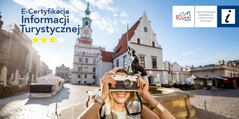 Grafika promująca proces e-certyfikacji punktów i centrów informacji turystycznej