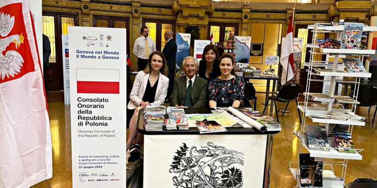 Polska reprezentacja na spotkaniu w Genui