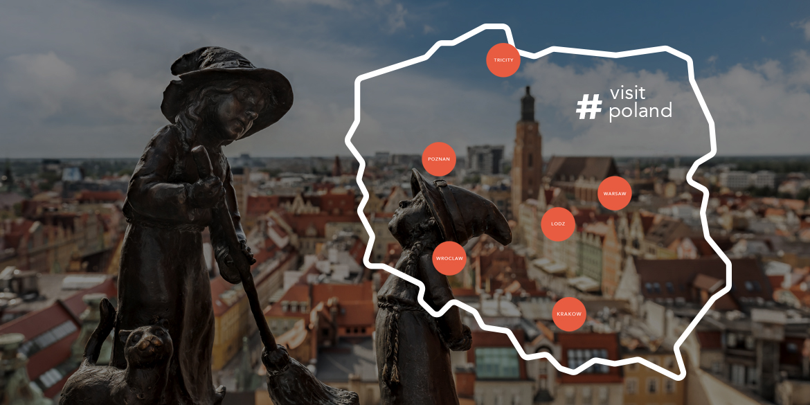 Mapa miast z kampanii Wyjątkowy City Break