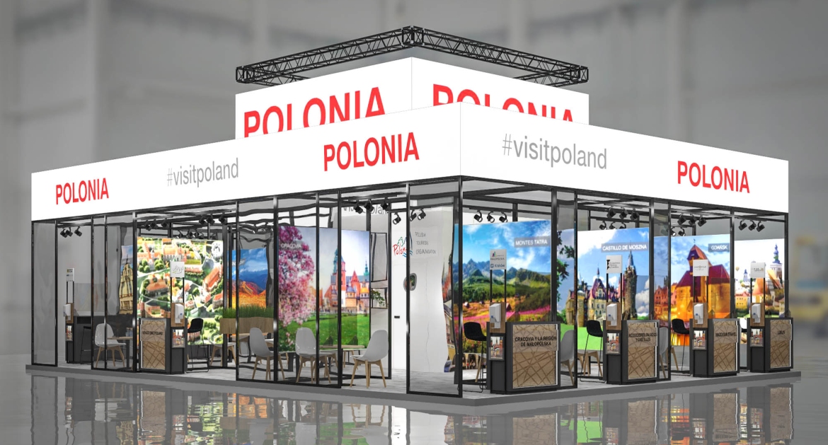 Wizualizacja polskiego stoiska na targi FITUR