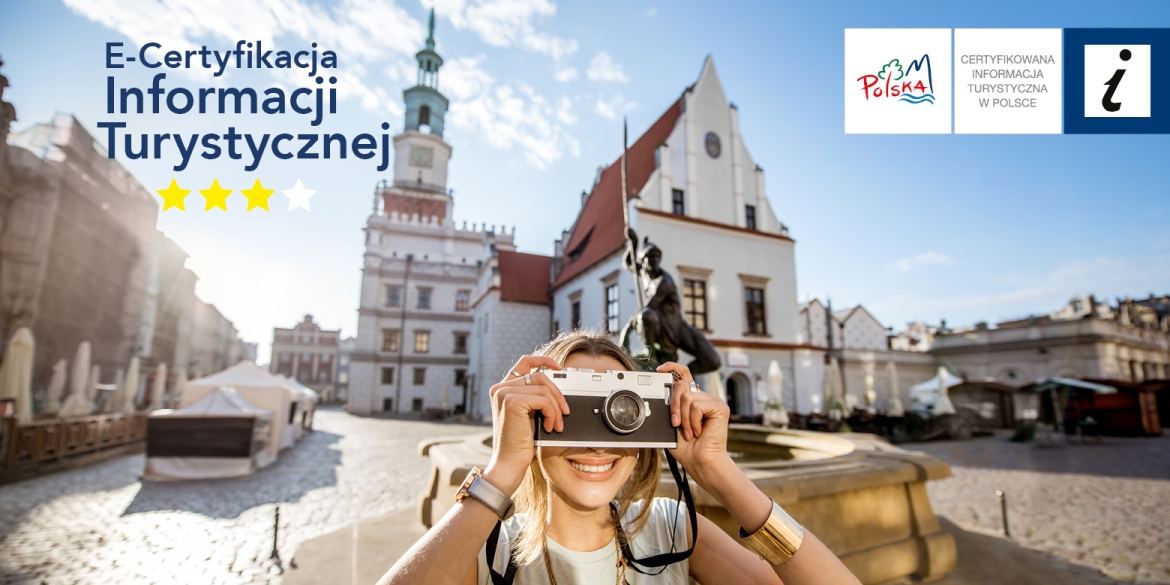 Grafika promująca proces e-certyfikacji punktów i centrów informacji turystycznej