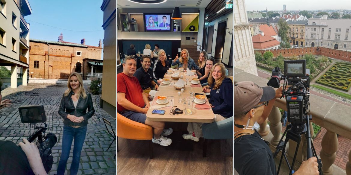 Ekipa „Family Travel with Colleen Kelly” w Polsce