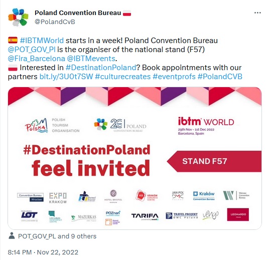 #ibtmworld twitter poland convention bureau ibtm barcelona events twitter poland convention bureau ibtm barcelona events