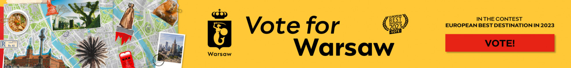 Warsaw Convention Vote for Polish Calital European Best Destinations 2023 vote for warsaw